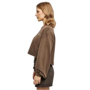 Sweatshirt col rong court éponge à petites broderies femme Urban Classics image-5