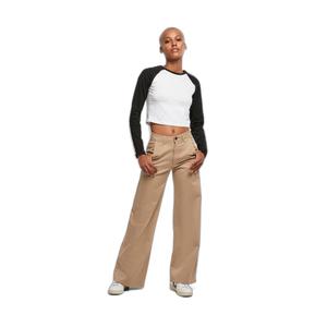 Långärmad T-shirt i ekologisk gröda för damer Urban Classics Retro Baseball GT image-1