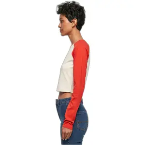 Långärmad T-shirt i ekologisk gröda för damer Urban Classics Retro Baseball image-6