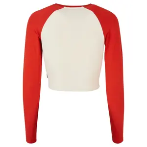 Långärmad T-shirt i ekologisk gröda för damer Urban Classics Retro Baseball image-3