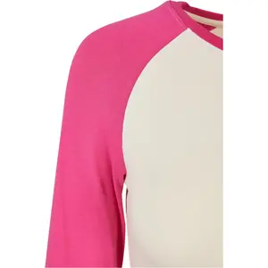 Långärmad T-shirt i ekologisk gröda för damer Urban Classics Retro Baseball GT image-3