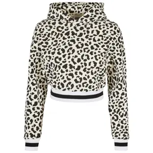 Sweat à capuche court femme Urban Classics AOP College image-0