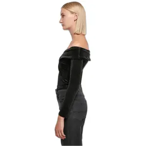 Corduroy bodysuit with long sleeves and bare shoulders for women Urban Classics GT image-5
