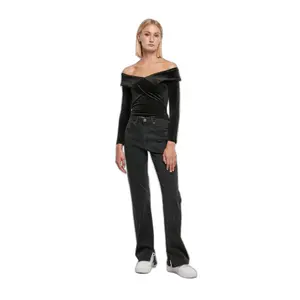 Corduroy bodysuit with long sleeves and bare shoulders for women Urban Classics GT image-2