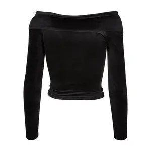 Corduroy bodysuit with long sleeves and bare shoulders for women Urban Classics GT image-1
