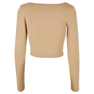 T-shirt crop manches longues femme Urban Classics Organic image-3