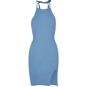 Vestido de malha com nervuras para mulheres Urban Classics image-0