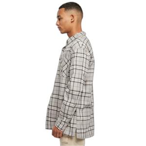 Skjorta Urban Classics Long Oversized Grey Check GT image-6