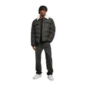 Sherpa collarPuffer Jacket Urban Classics image-3