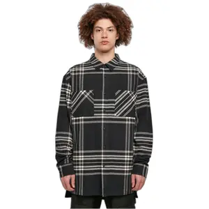 Langes kariertes Oversize-Hemd Urban Classics Summit image-3