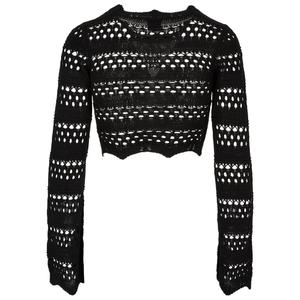 Pullover crop tricot au crochet femme Urban Classics image-1