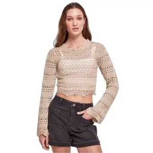 Pullover crop tricot au crochet femme Urban Classics image-2