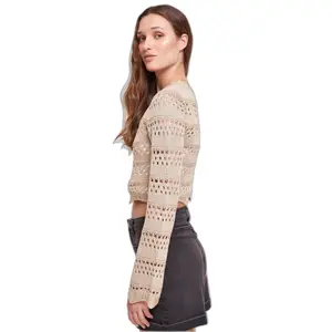 Pullover crop tricot au crochet femme Urban Classics image-5