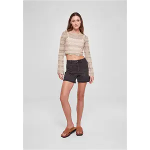 Pullover crop tricot au crochet femme Urban Classics image-3