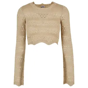 Pullover crop tricot au crochet femme Urban Classics image-0
