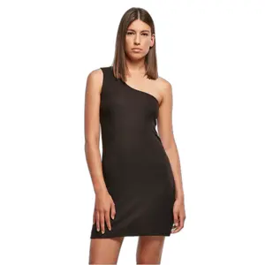 One-shoulder ribbed dress for women Urban Classics image-2