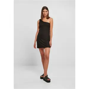 One-shoulder ribbed dress for women Urban Classics image-3