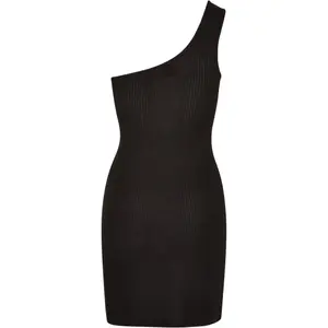 One-shoulder ribbed dress for women Urban Classics image-1