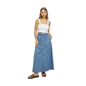 Women's long denim skirt Urban Classics image-1