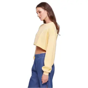 Sweatshirt crop brodé de fleurs grandes tailles femme Urban Classics image-5