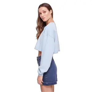 Sweatshirt crop brodé de fleurs grandes tailles femme Urban Classics image-5