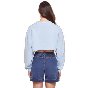 Sweatshirt crop brodé de fleurs grandes tailles femme Urban Classics image-4