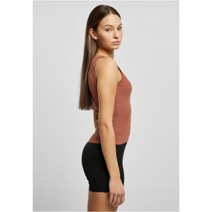 Asymmetrical tank top knitted woman large sizes large sizes Urban Classics Rib image-3