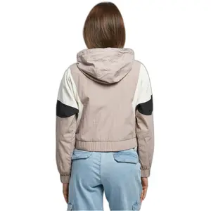 Short crumpled waterproof jacket 3 tones large size woman Urban Classics image-4