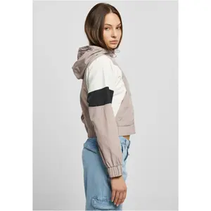 Short crumpled waterproof jacket 3 tones large size woman Urban Classics image-6