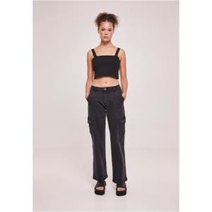 Trousers cargo droit taille haute en denim femme Urban Classics image-1