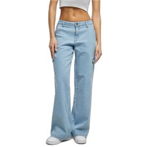 Trousers cargo droit taille haute en denim grandes tailles femme Urban Classics image-2