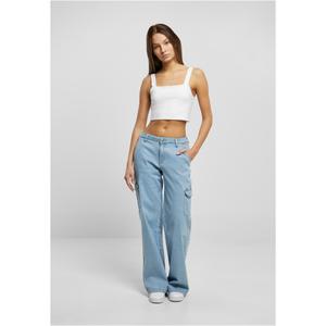 Trousers cargo droit taille haute en denim grandes tailles femme Urban Classics image-1