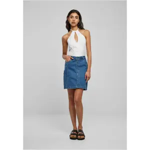 Minirock aus Bio-Jeans mit Stretchanteil, geknöpft, Frau Urban Classics image-5