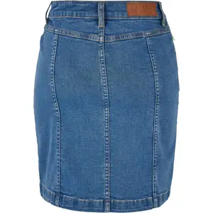 Minirock aus Bio-Jeans mit Stretchanteil, geknöpft, Frau Urban Classics image-1