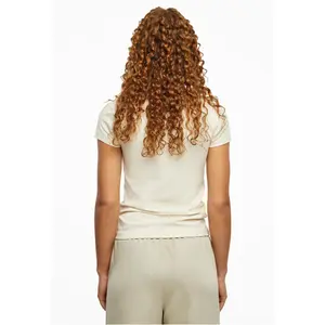 T-Shirt Damen große Größen Urban Classics Organic Asymmetric Neckline image-2