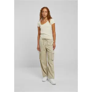 T-Shirt Damen große Größen Urban Classics Organic Asymmetric Neckline image-1