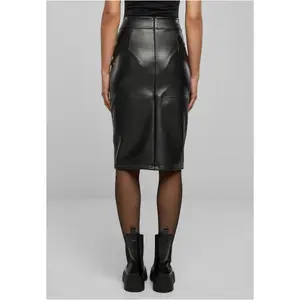 Kokerrok in synthetisch leer voor dames Urban Classics image-4