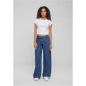 Women's mid-rise wide-leg jeans Urban Classics image-2