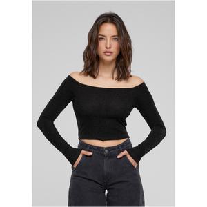 Langarm-Pullover mit Pailletten und freien Schultern, Damen Urban Classics image-1