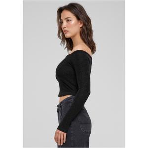 Langarm-Pullover mit Pailletten und freien Schultern, Damen Urban Classics image-6