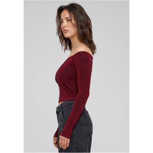 Langarm-Pullover mit Pailletten und freien Schultern, Damen Urban Classics image-6
