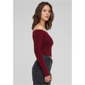 Langarm-Pullover mit Pailletten und freien Schultern, Damen Urban Classics image-5