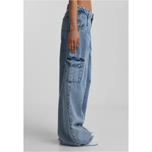 Pantalones cargo vaqueros de mujer Urban Classics Mid Waist image-4