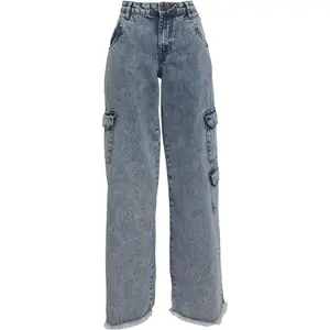 Pantalones cargo vaqueros de mujer Urban Classics Mid Waist image-0