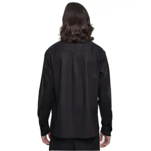 Chemise demi-fermeture éclair coton et lin Urban Classics image-4