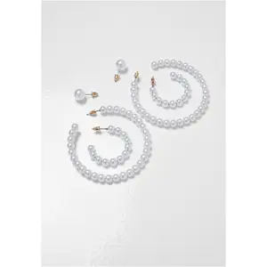 Pendientes de perlas Urban Classics (x3) image-1