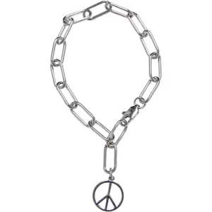 Halsband och armband Urban Classics Y Chain Peace Pendant image-2