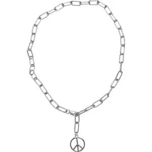 Halsband och armband Urban Classics Y Chain Peace Pendant image-1