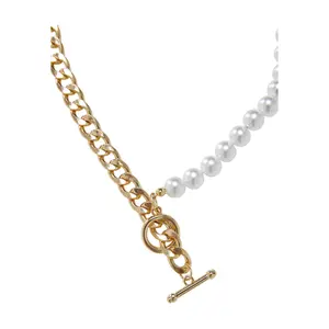 Austauschbare Halsketten mit Halbperlen Urban Classics (x2) image-6