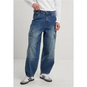 Thick tapered baggy cargo jeans in ounces Urban Classics image-0